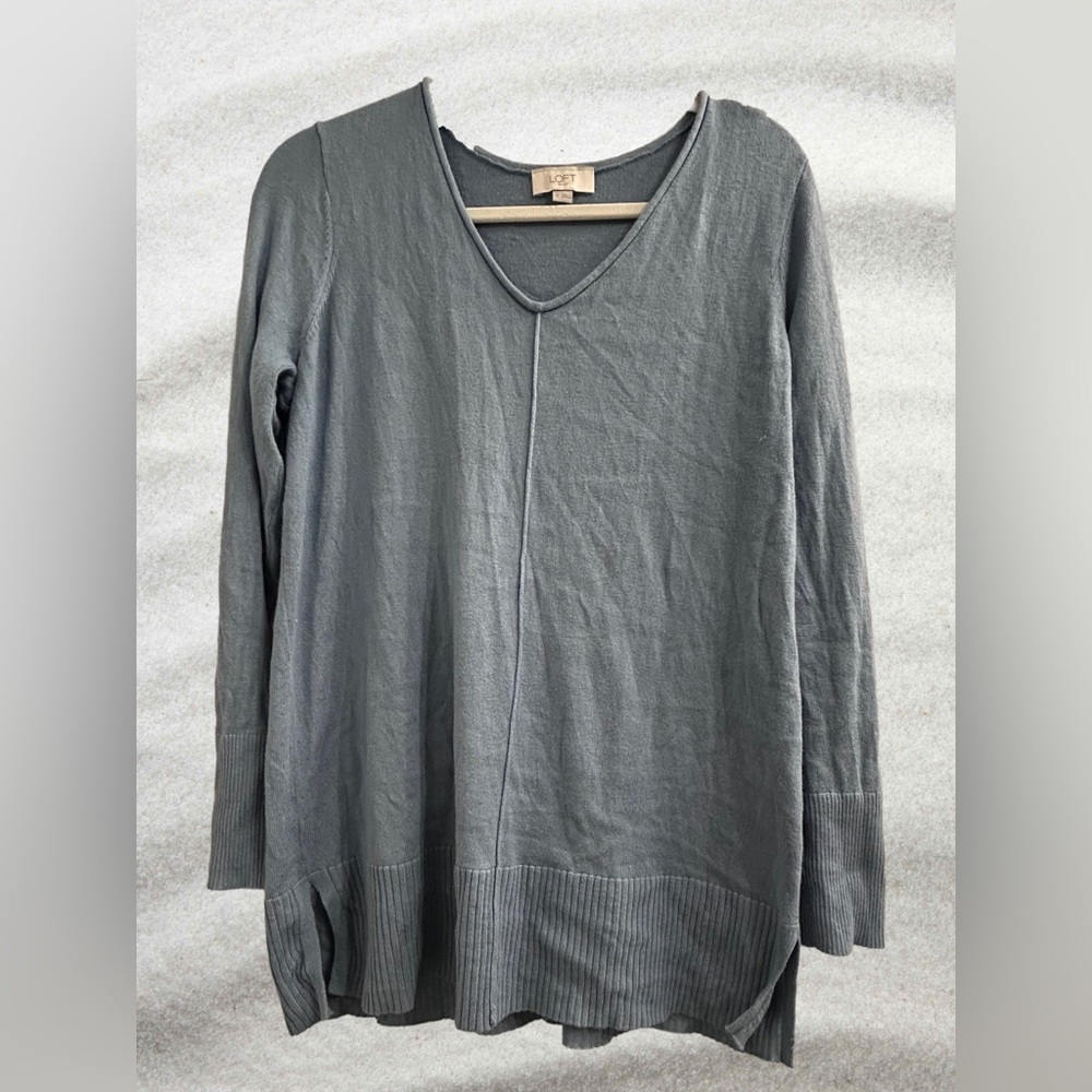 LOFT Blue V-Neck Sweater